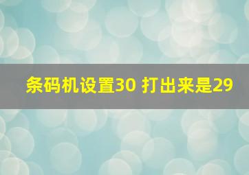 条码机设置30 打出来是29